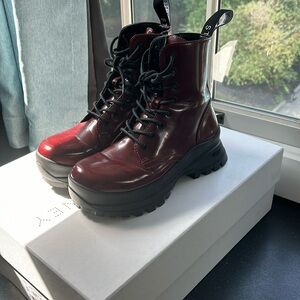 Stella McCartney Vegan Patent Leather Combat Boots
